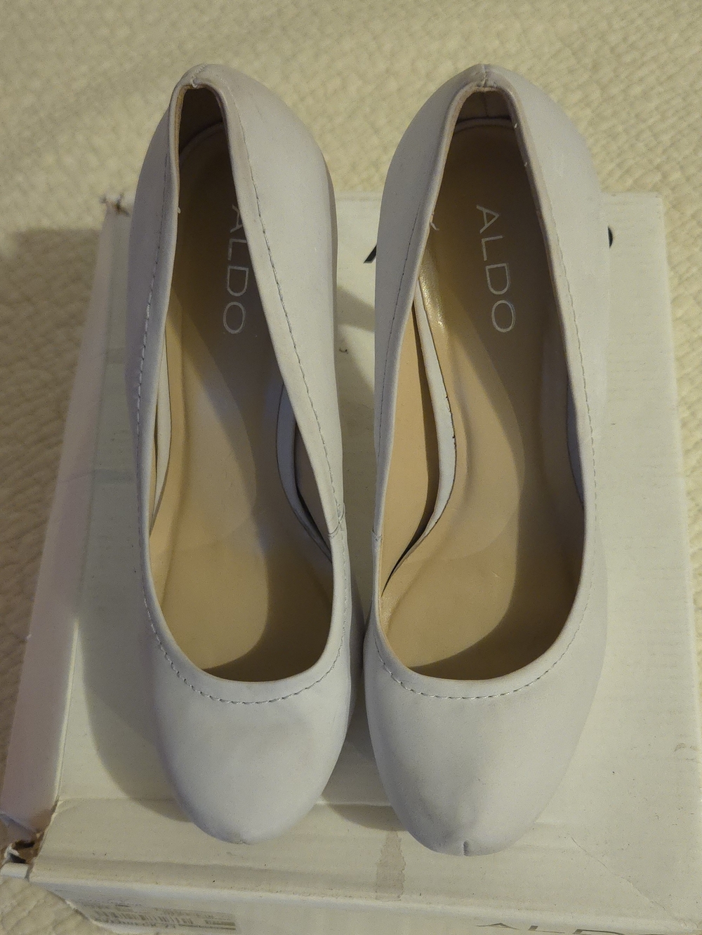 ALDO White Rounded-Toe Women's Heels - Classic Neutral Pumps